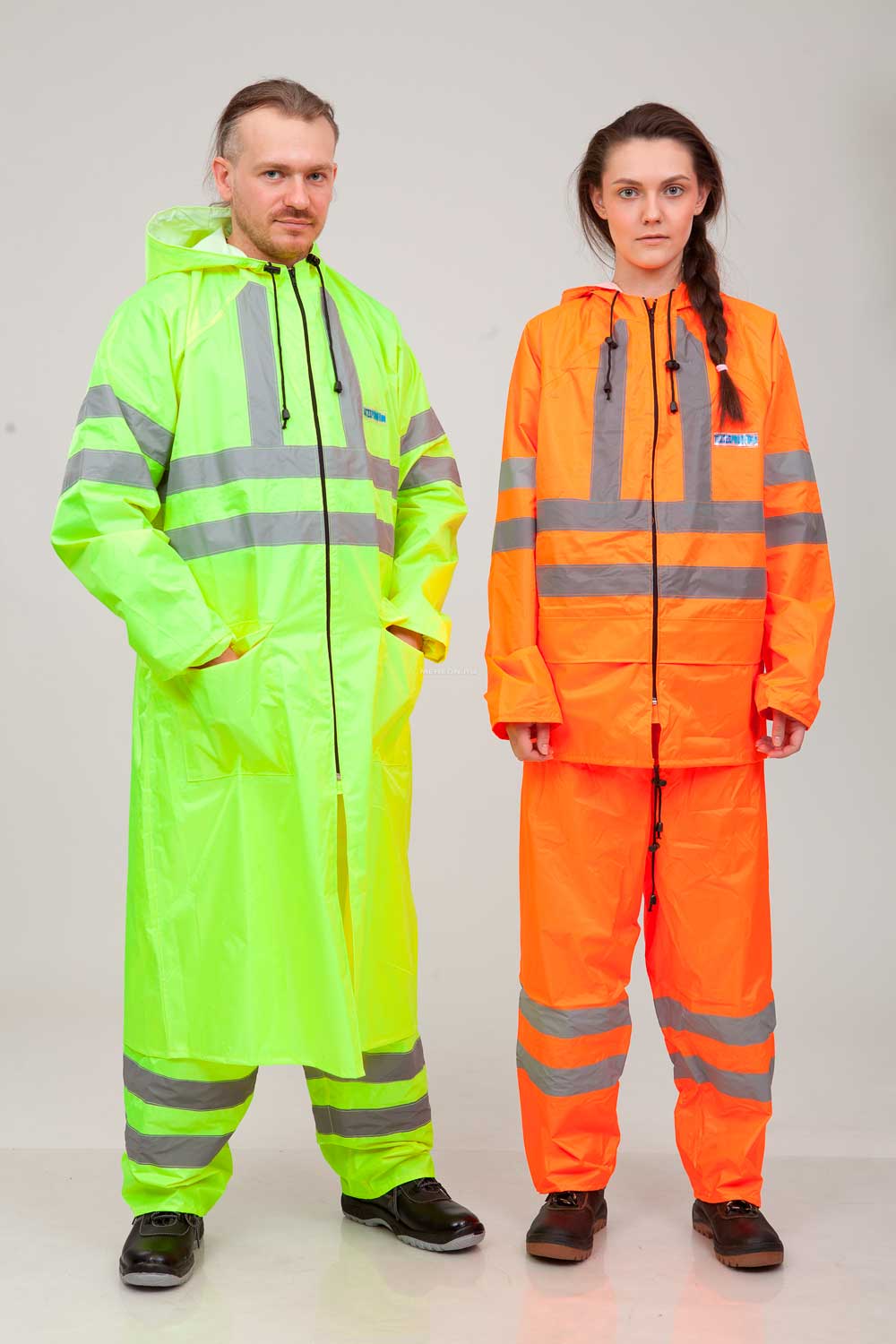 Влагозащитный костюм повышенной видимости с курткой и плащом ЭКОНОМ Extra-Vision WPL