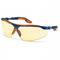 Защитные очки UVEX Ай-во, янтарная линза, синий/оранжевый
