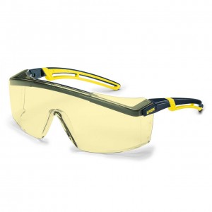 Защитные очки UVEX Астроспек 2.0, янтарная линза, черный/желтый