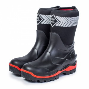 Зимние специализированные сапоги в индустриальном стиле «NEO BOOTS» Midi черные
