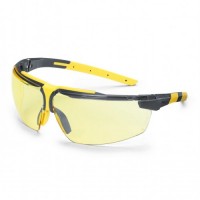 Защитные очки UVEX Ай-3, янтарная линза, оправа черно-жёлтая