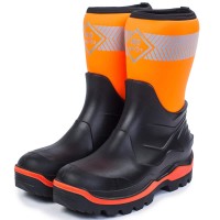 Зимние специализированные сапоги в индустриальном стиле «NEO BOOTS» Midi оранжевые
