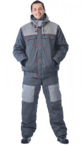 Костюм зимний ФАВОРИТ куртка + брюки (темно-серый, светло-серый)