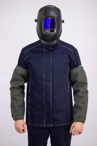 Нарукавники сварщика "ВОЛАТ-А" (50% преокс, 50% параарамид) с термостойким силиконовым покрытием